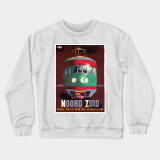 Vintage Travel Poster The Netherlands Noord Zuid Crewneck Sweatshirt